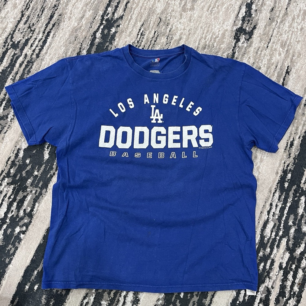 La Dodgers Baseball Short Sleeve Tee Men's Size Large Blue Los Angeles